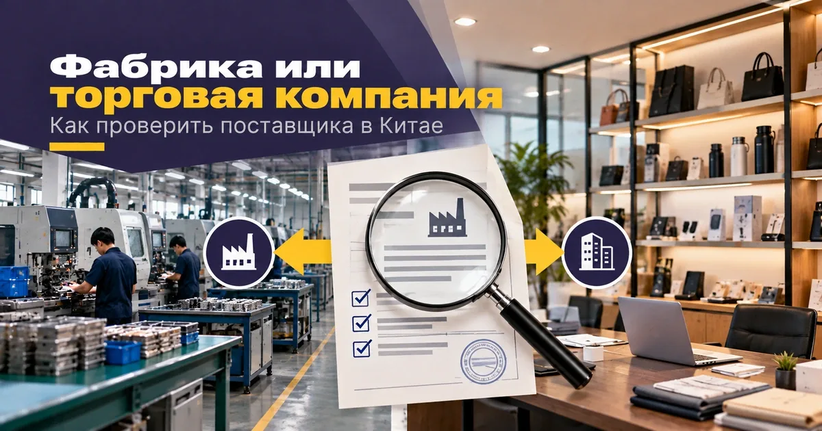 Проверка китайского поставщика: фабрика или торговая компания