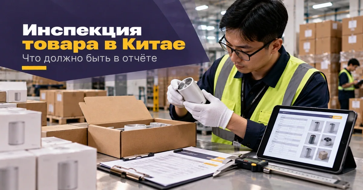 Инспектор проверяет товар на фабрике в Китае перед отгрузкой