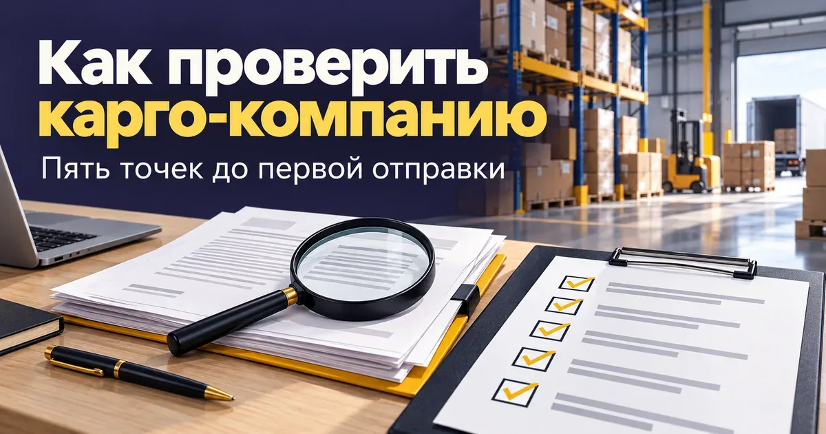 Проверка договора и склада карго-компании перед первой отправкой из Китая