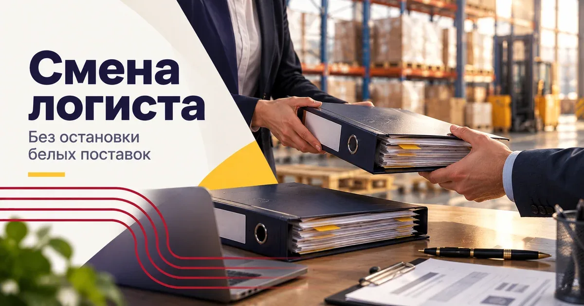 Передача документов действующей белой поставки новому логисту