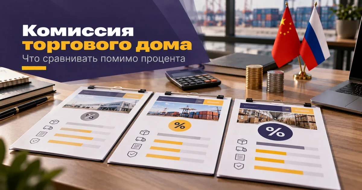 Сравнение предложений торговых домов в Китае по комиссии и сопутствующим расходам