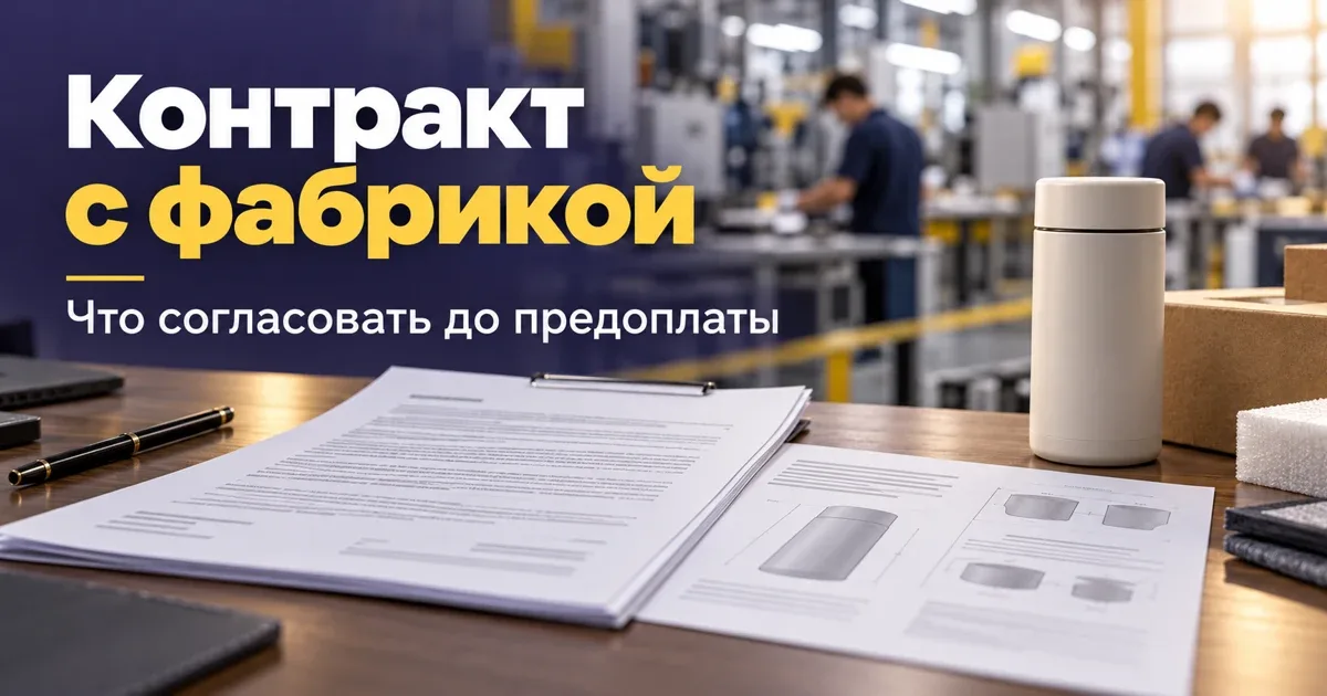 Внешнеторговый контракт и спецификация к нему перед предоплатой китайской фабрике