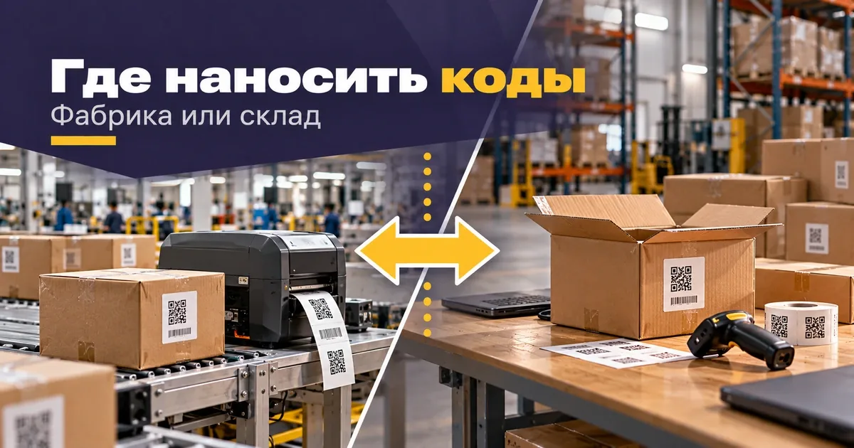 Выбор места нанесения кодов маркировки на товар из Китая: фабрика или склад