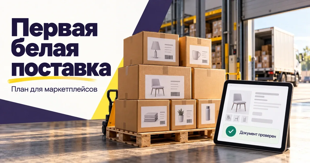 Подготовленная к передаче на маркетплейс первая официальная поставка из Китая