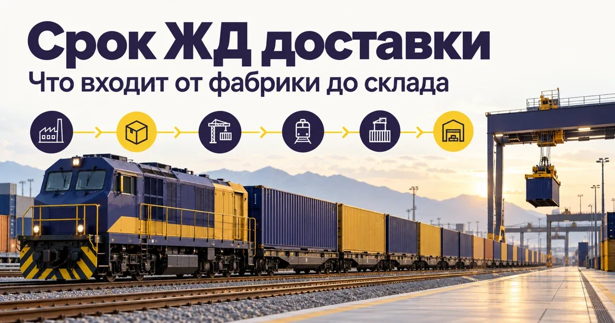 Контейнерный поезд и этапы срока железнодорожной доставки из Китая