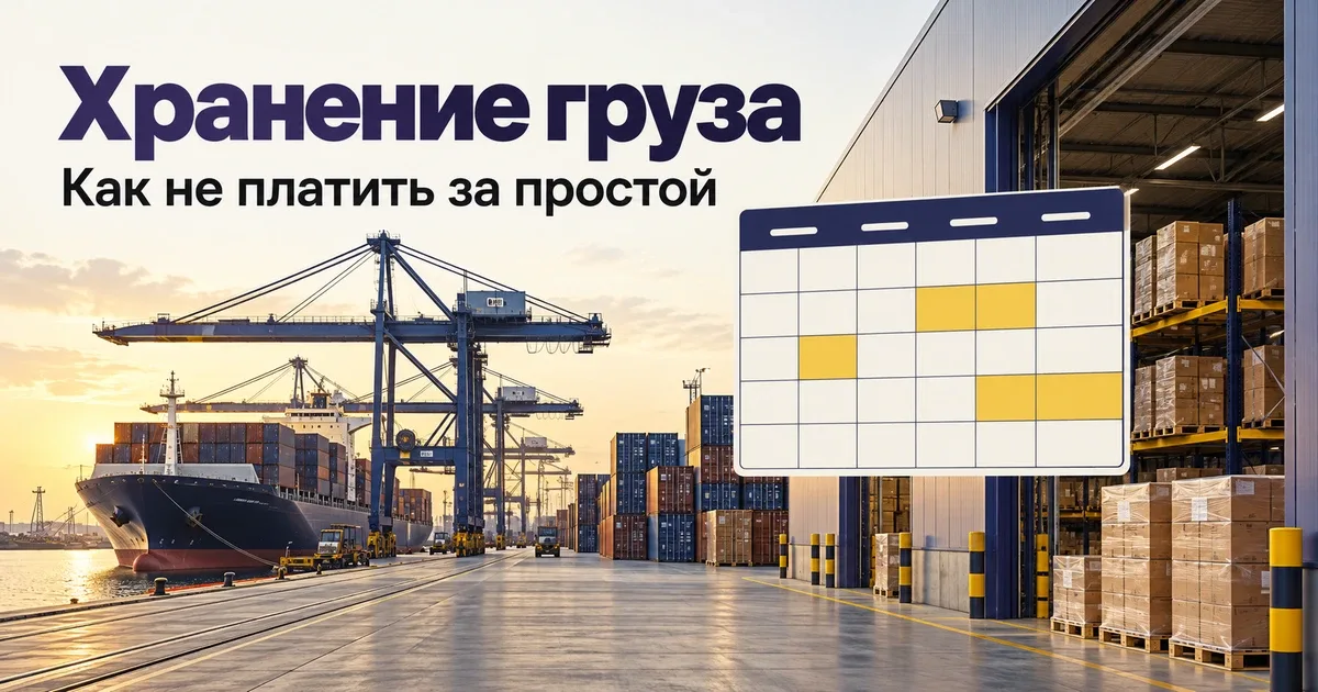 Платное хранение груза при импорте из Китая на складе и в порту
