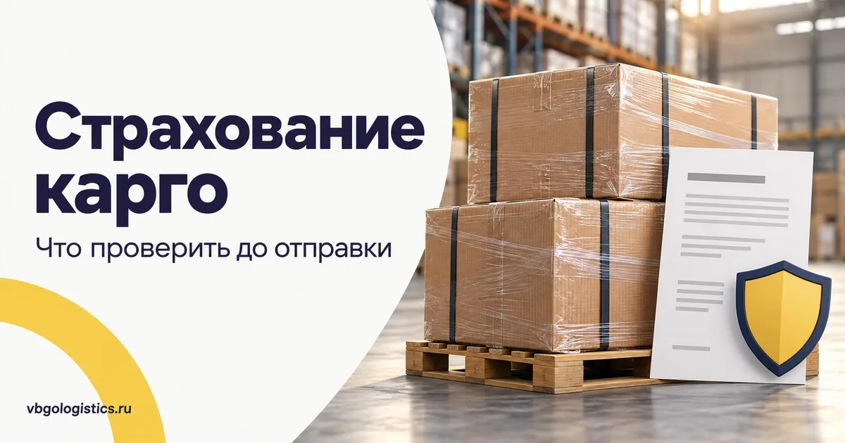 Проверка условий страхования карго-груза перед отправкой из Китая