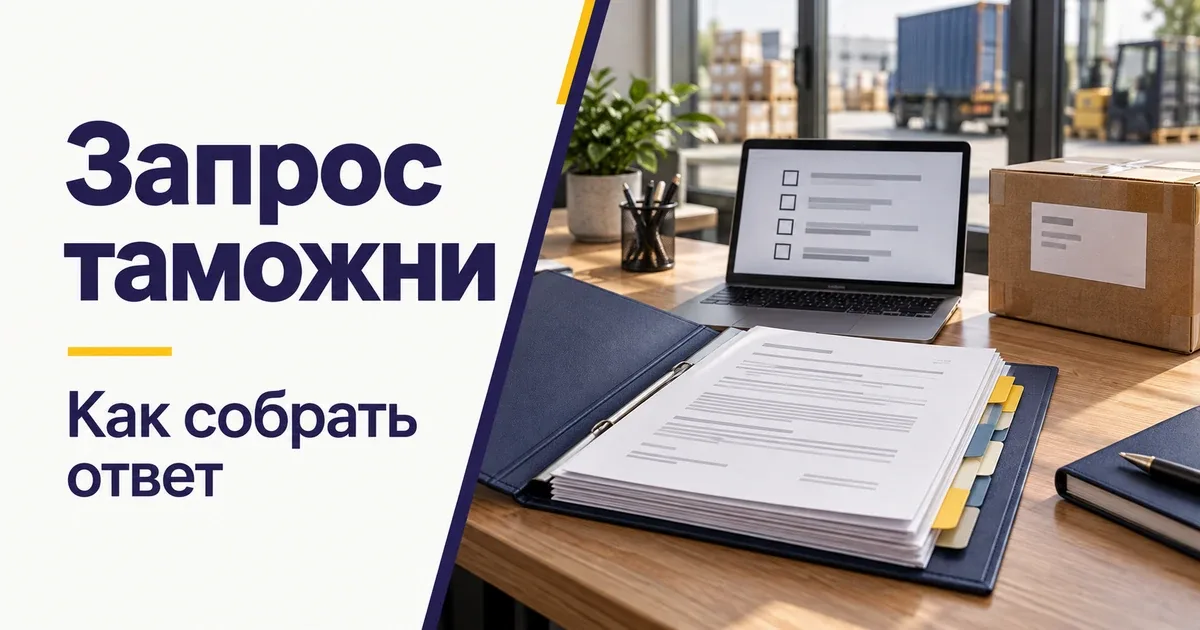 Комплект документов для ответа на запрос таможни по импортной поставке