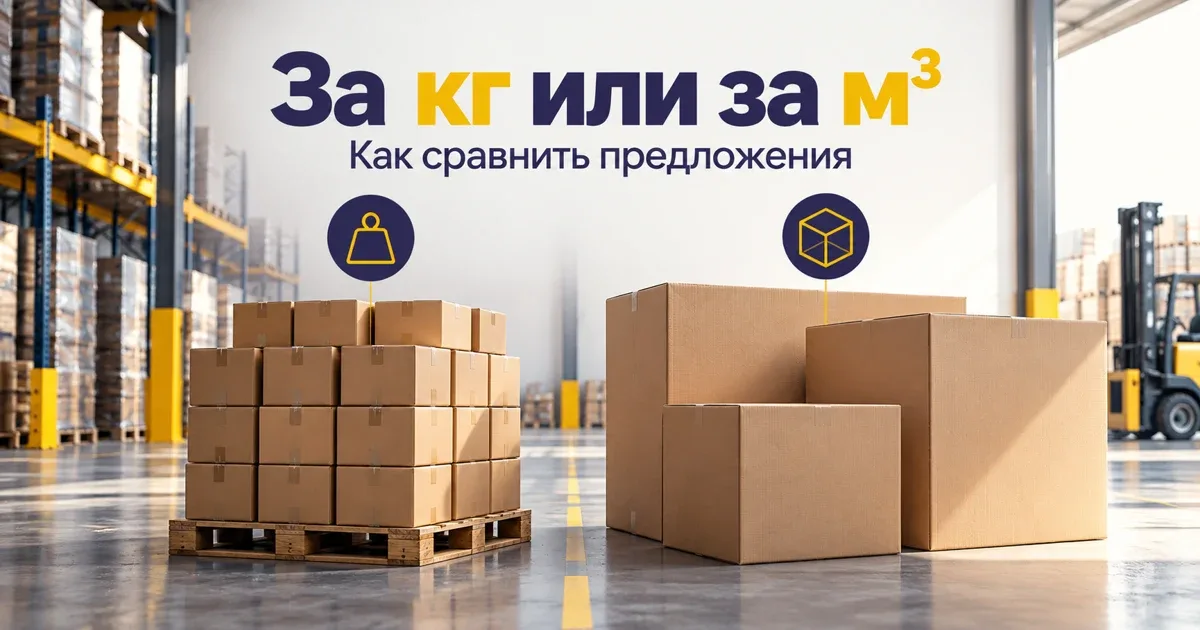 Сравнение тарифов доставки из Китая за килограмм и за кубометр