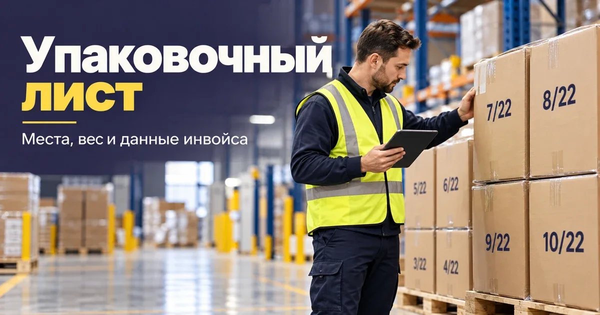 Сверка грузовых мест с упаковочным листом поставки из Китая