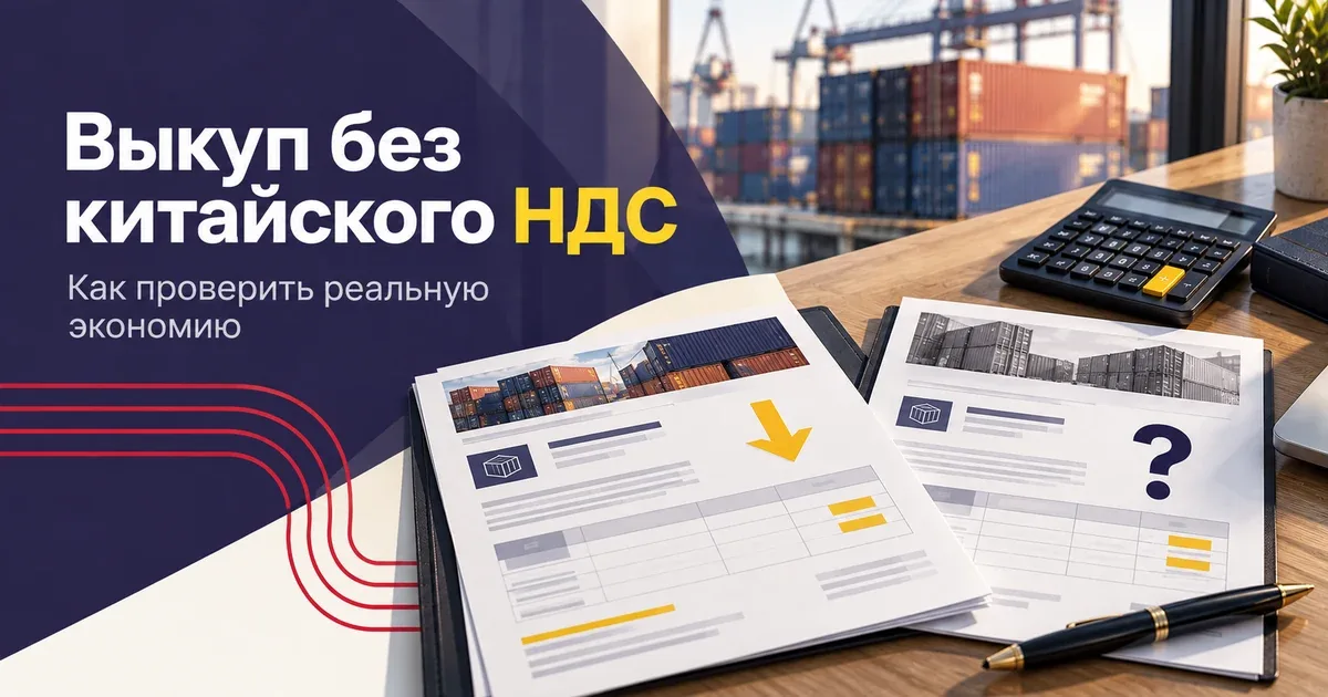 Сравнение двух коммерческих предложений на выкуп товара в Китае